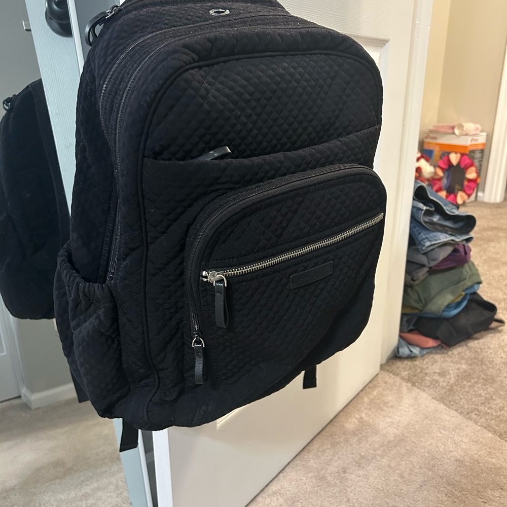 Black Quilted Backpack